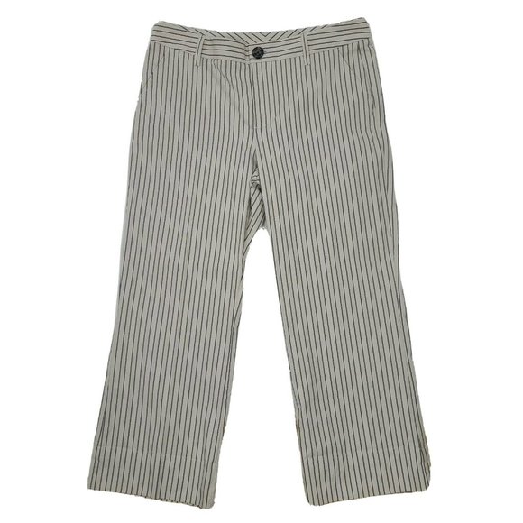 CAbi Pants - CABI Tick Tock Striped Crop Pants Size 10